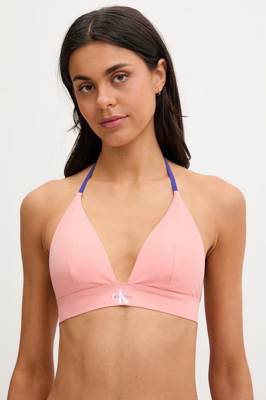 Calvin Klein plavková podprsenka dámska oranžová LV00Q61225