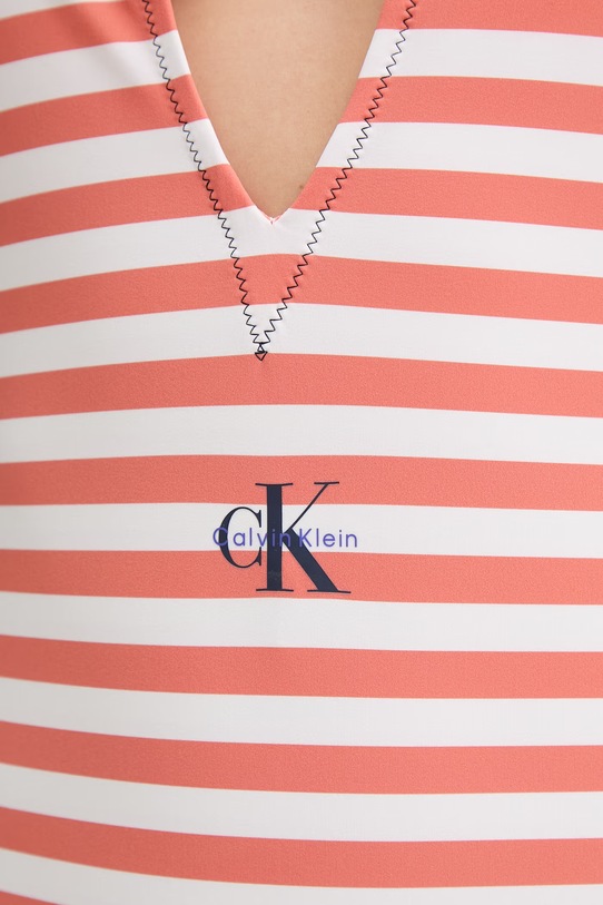 Calvin Klein цял бански дамски оранжев LV00Q61216