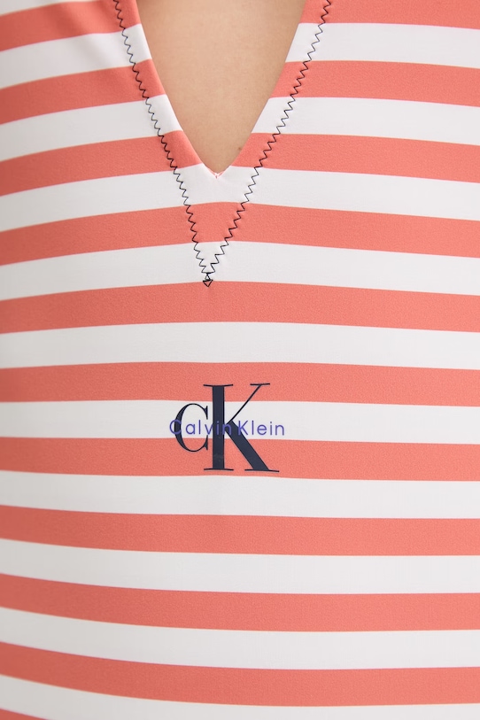 Calvin Klein цял бански дамски оранжев LV00Q61216