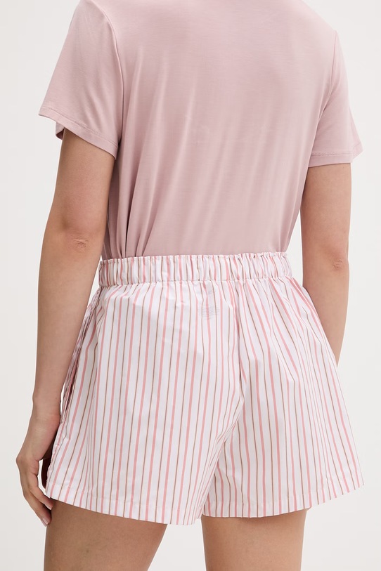 Calvin Klein Underwear szorty piżamowe damskie z bawełną LV00QS7596 biały SS26