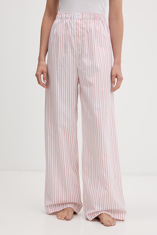 Calvin Klein Underwear долнище на пижама дамско памучно бял LV00QS7597