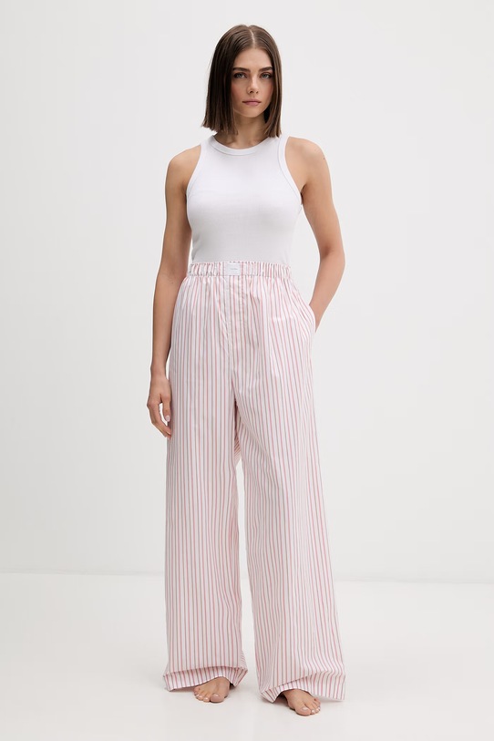 Calvin Klein Underwear долнище на пижама дамско памучно LV00QS7597 бял SS26