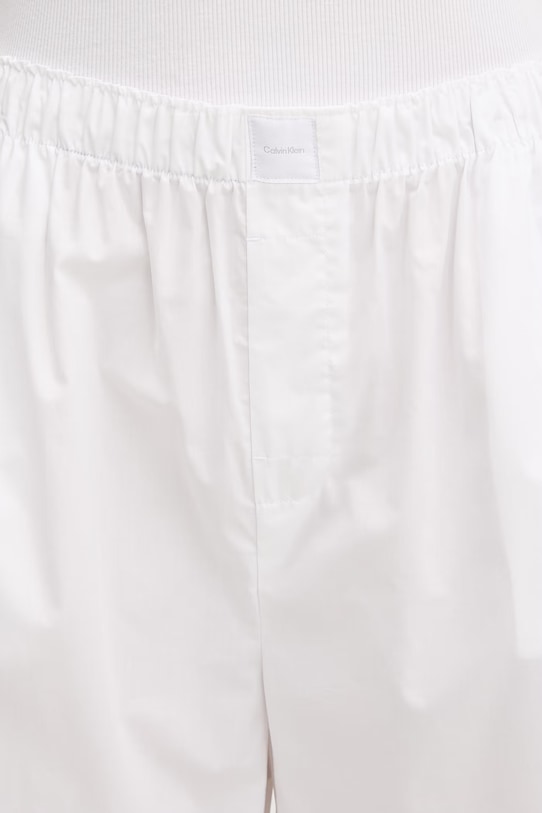 Calvin Klein Underwear spodnie piżamowe damskie bawełniane biały LV00QS7597