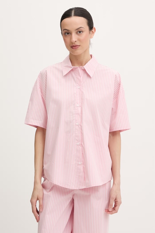 Calvin Klein Underwear piżama dwuczęściowa damska bawełniana LV00QS7637 różowy SS26