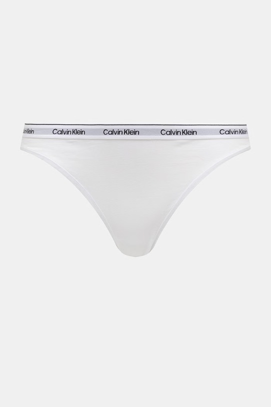 Calvin Klein Underwear nohavičky dámske bavlnené s elastanom 3-pak biela LV00QD5207