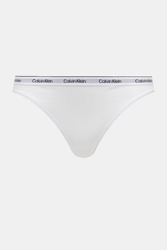 Calvin Klein Underwear nohavičky dámske bavlnené s elastanom 3-pak biela LV00QD5207