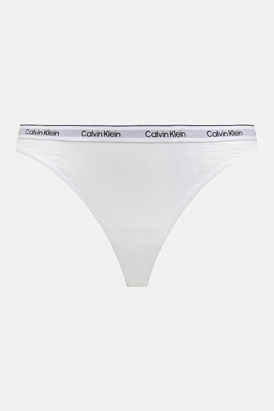 Oblečenie Calvin Klein Underwear tangá dámske bavlnené s elastanom 3-pak LV00QD5209 biela