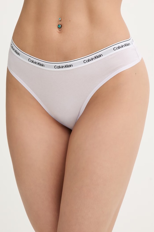 Calvin Klein Underwear brazilky dámske bavlnené s elastanom fialová LV00QD5246