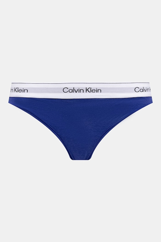 Îmbrăcăminte Calvin Klein Underwear tanga pentru femei pachet de 2 LV00QF8834 albastru