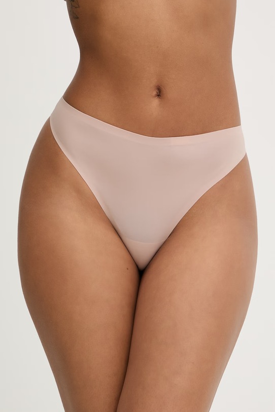 Calvin Klein Underwear tanga dámská béžová LV00QF8587