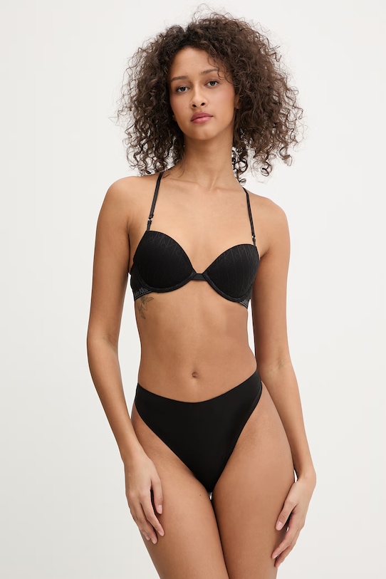 Calvin Klein Underwear stringi damskie LV00QF8587 czarny SS26