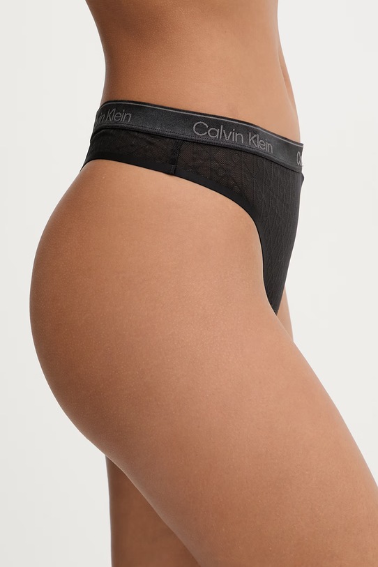 Ρούχα Calvin Klein Underwear Στρινγκ Γυναικεία LV00QF8873 μαύρο