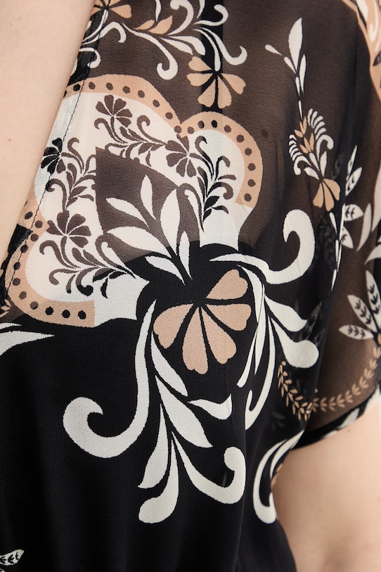 Twinset plážová šatka dámska 261LB2LCC čierna