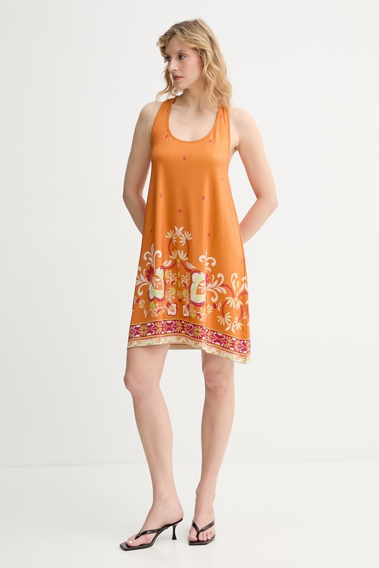 Twinset sukienka plażowa damska 261LB2KBB pomarańczowy SS26