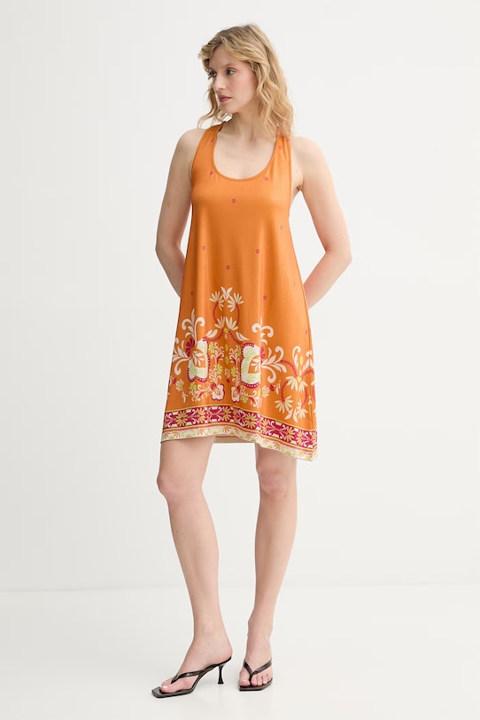 Twinset sukienka plażowa damska 261LB2KBB pomarańczowy SS26