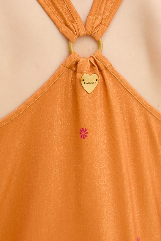 Twinset sukienka plażowa damska 261LB2KBB pomarańczowy