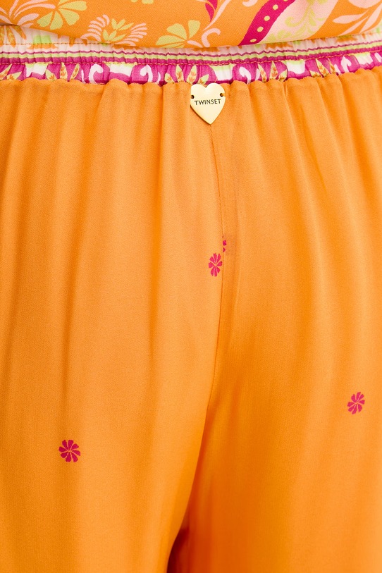 Twinset spodnie plażowe damskie pomarańczowy 261LB2LDD