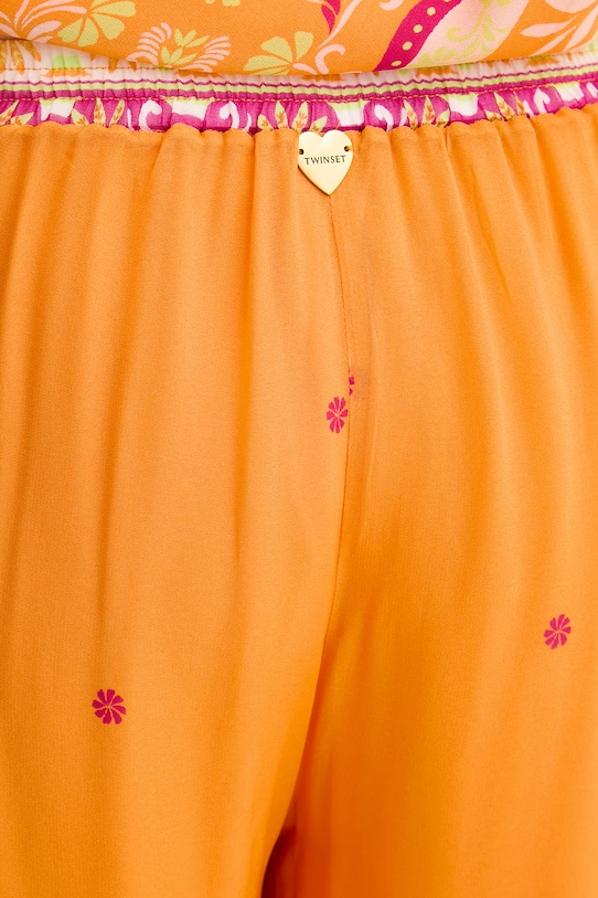 Twinset spodnie plażowe damskie pomarańczowy 261LB2LDD