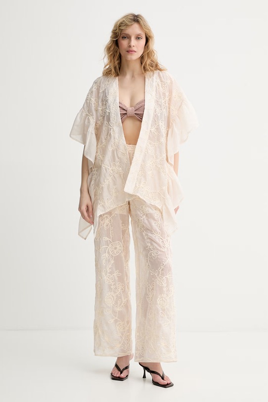 Twinset narzutka plażowa damska 261LB4AGG beżowy SS26