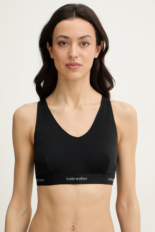 Icebreaker damskie z wełną merino Racerback czarny IB0A57240011