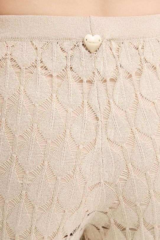 Twinset spodnie plażowe damskie beżowy 261LM3ACC