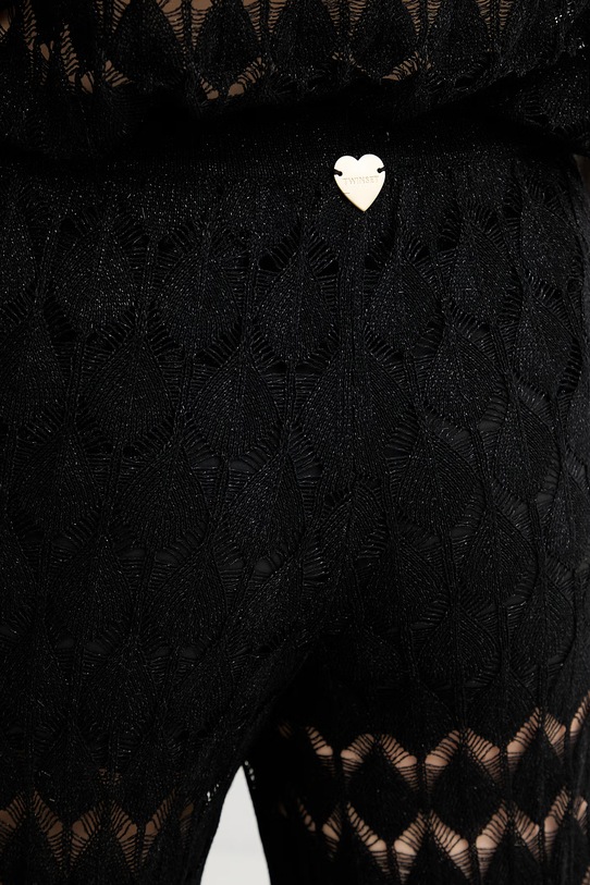 Odzież Twinset spodnie plażowe damskie 261LM3ACC czarny