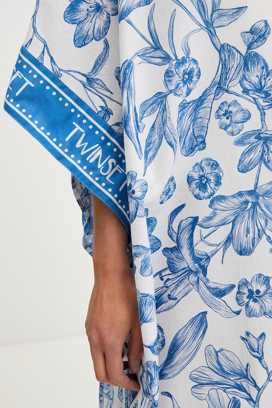 Twinset plážová šatka dámska 261LM5BHH modrá