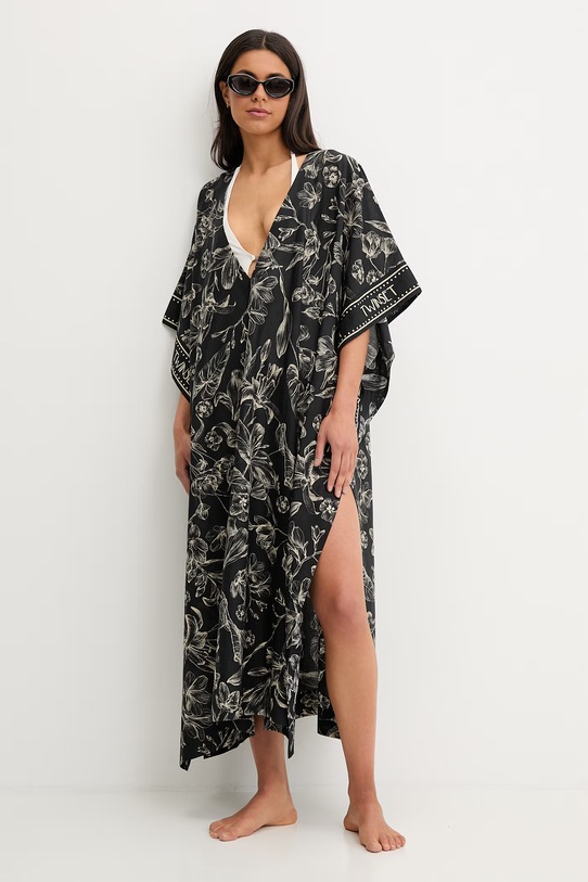 Twinset plážová šatka dámska 261LM5BHH čierna SS26