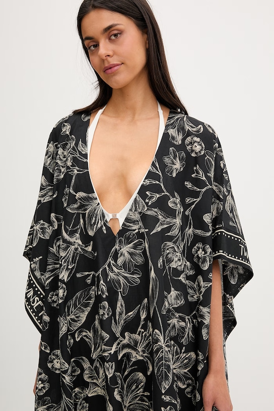 Twinset plážová šatka dámska čierna 261LM5BHH