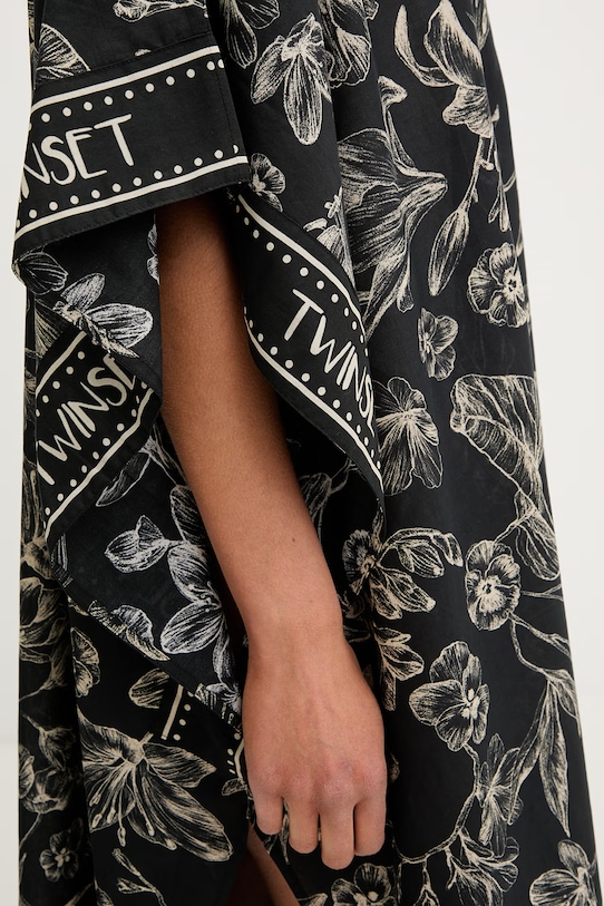 Twinset plážová šatka dámska 261LM5BHH čierna