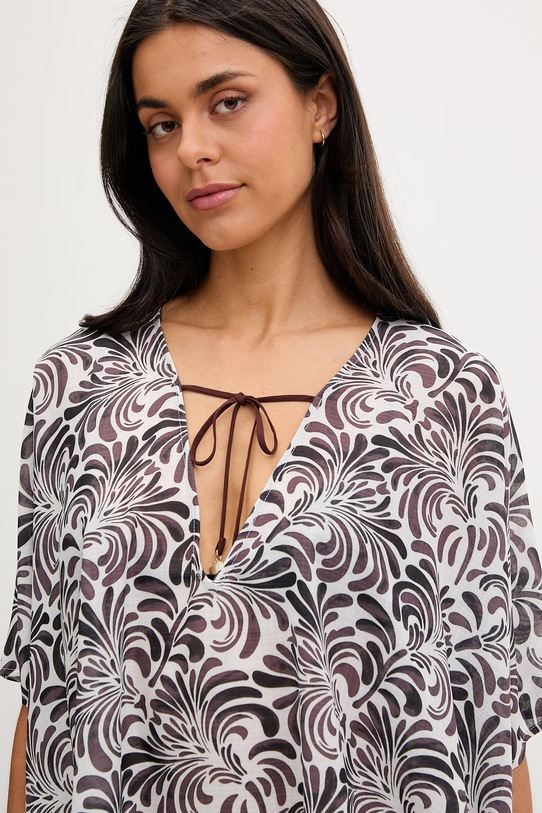 Twinset plážová šatka dámska hnedá 261LM5BLL