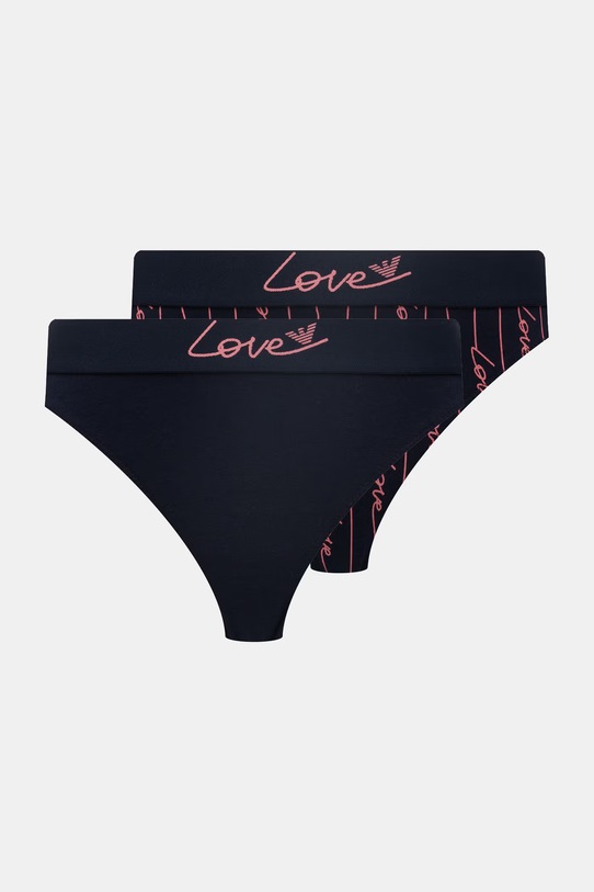 Emporio Armani Underwear figi 2-pack dzianina granatowy EW000404.AF19049