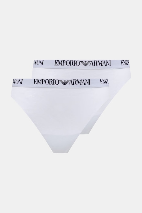 Emporio Armani Underwear Figi damskie z bawełną 2-pack biały EW000403.AF13033