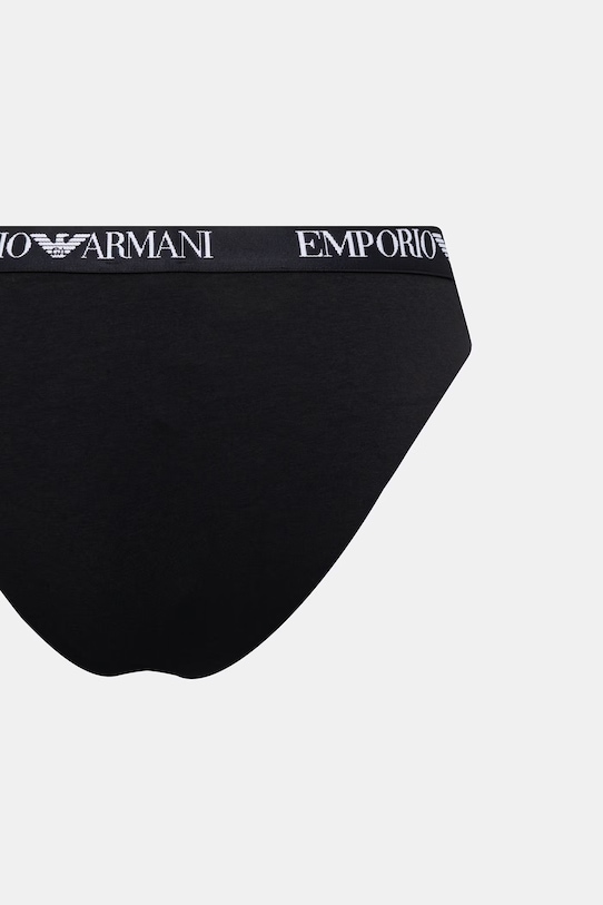 Odzież Emporio Armani Underwear figi damskie z bawełną 2-pack EW000403.AF13033 czarny