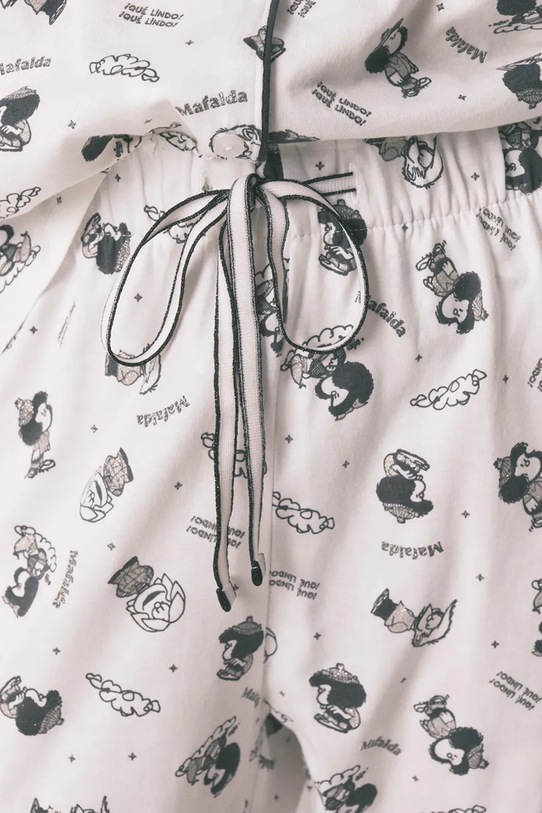 women'secret piżama bawełniana 3133490 biały