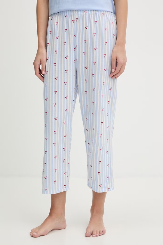 Odzież women'secret piżama bawełniana 3133492 niebieski