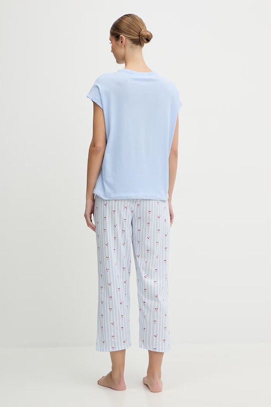 women'secret piżama bawełniana niebieski 3133492