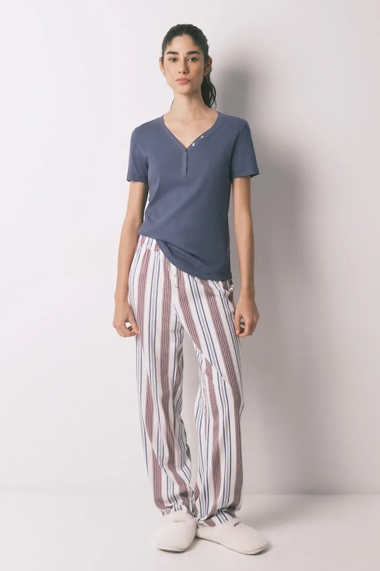 Odzież women'secret t-shirt piżamowy 3273284 niebieski