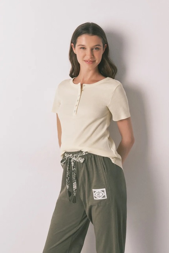 women'secret piżama dzianina żółty 3273291