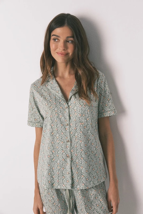 Odzież women'secret piżama bawełniana 3593010 zielony