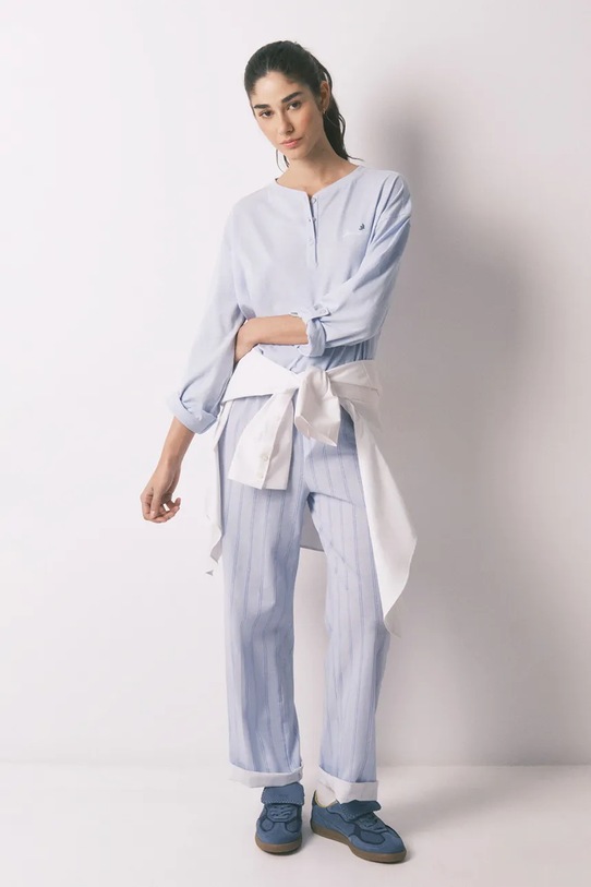 women'secret piżama bawełniana 3703221 niebieski SS26