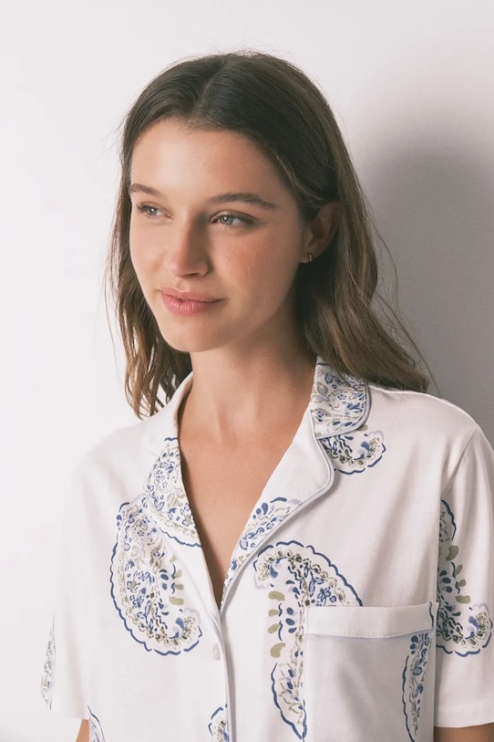 women'secret piżama bawełniana biały 3793067