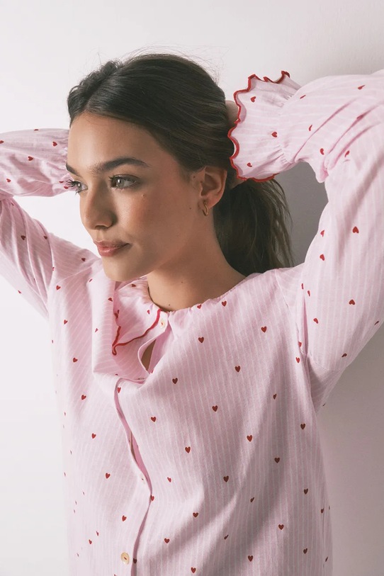 women'secret koszula nocna bawełniana różowy 4443616