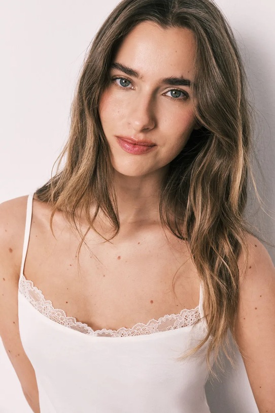 women'secret top piżamowy beżowy 7663154