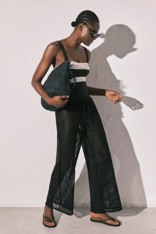 women'secret spodnie plażowe 5543697 czarny