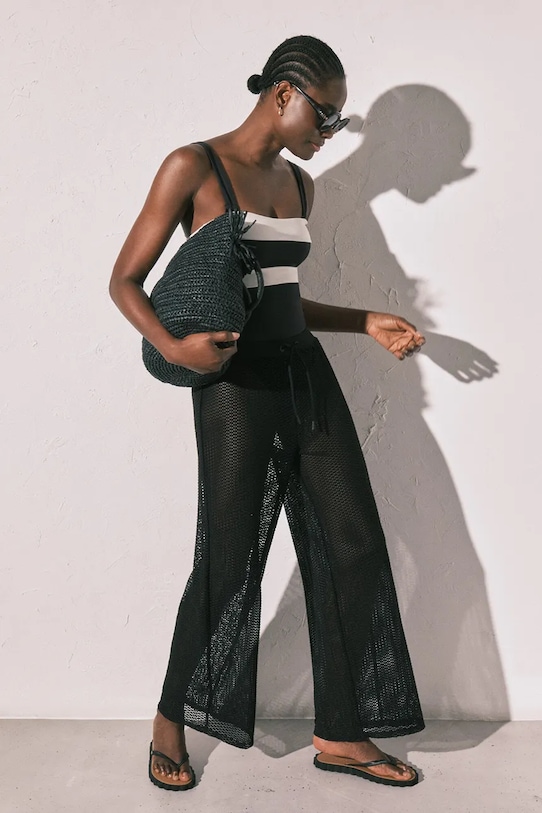 women'secret spodnie plażowe 5543697 czarny