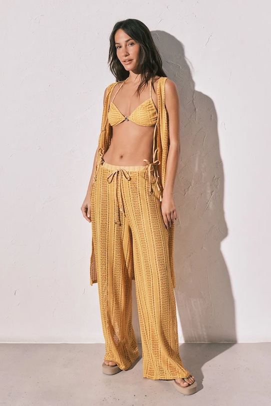 women'secret spodnie plażowe 5543698 żółty SS26