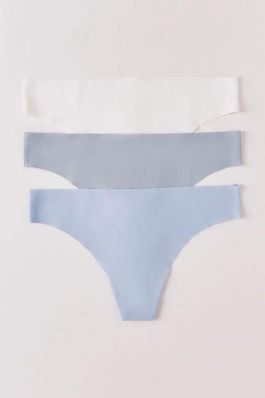 women'secret stringi 3-pack dzianina niebieski 4933616