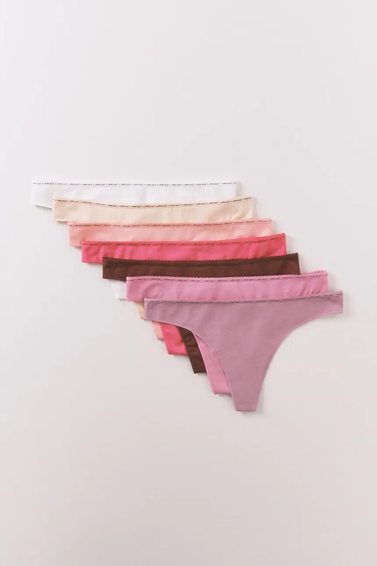 women'secret stringi 7-pack 4933624 pomarańczowy SS26