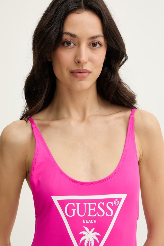 Odzież Guess jednoczęściowy strój kąpielowy VIOLET E6GJ43.KF442 różowy